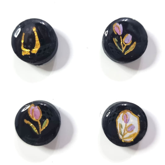 Set of 4 magnets- flowers 8