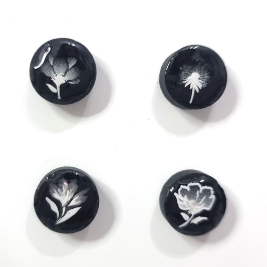 Set of 4 magnets- flowers 2