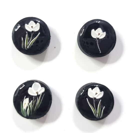 Set of 4 magnets- flowers 3