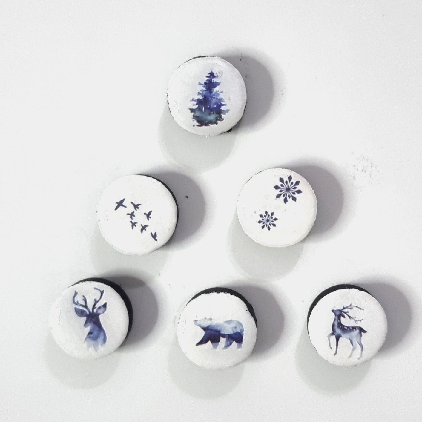 Set of 6 magnets- christmas