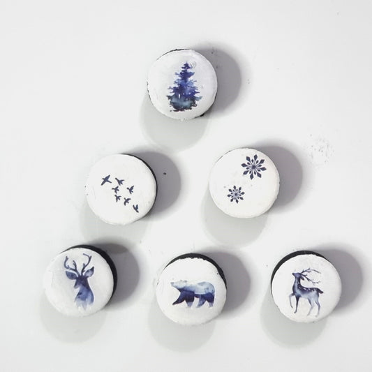 Set of 6 magnets- christmas