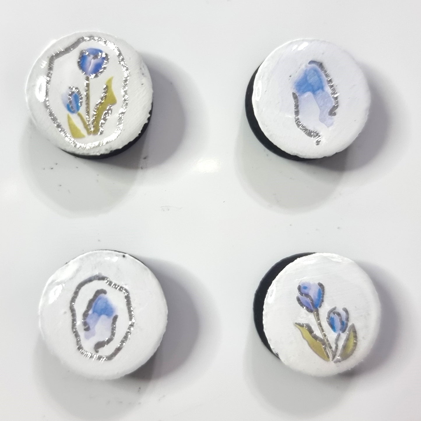 Set of 4 magnets- flowers 6