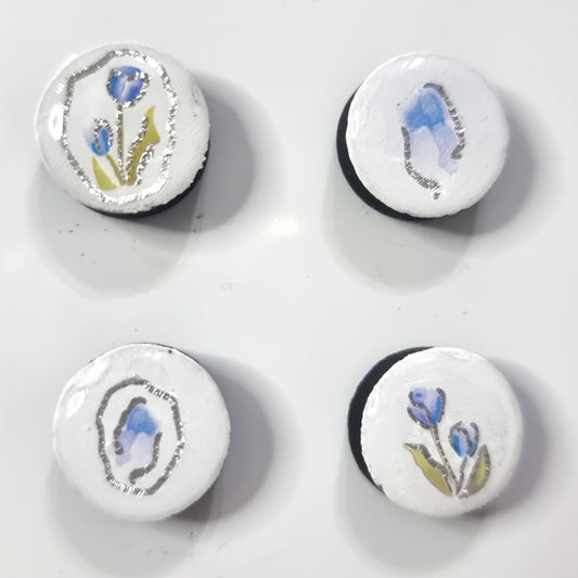 Set of 4 magnets- flowers 6