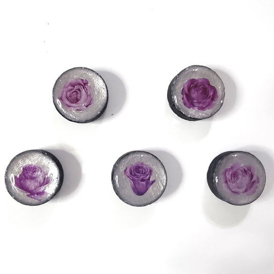 Set of 5 magnets- flowers 2