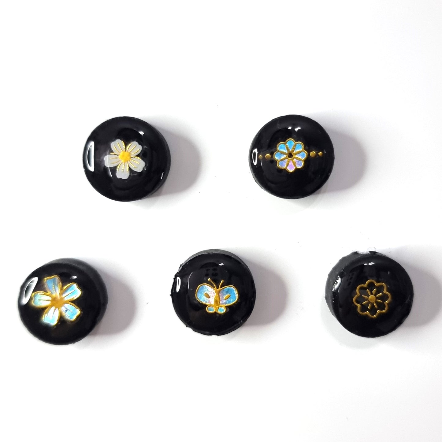 Set of 5 magnets- flowers