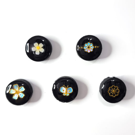 Set of 5 magnets- flowers