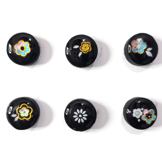 Set of 6 magnets- flowers