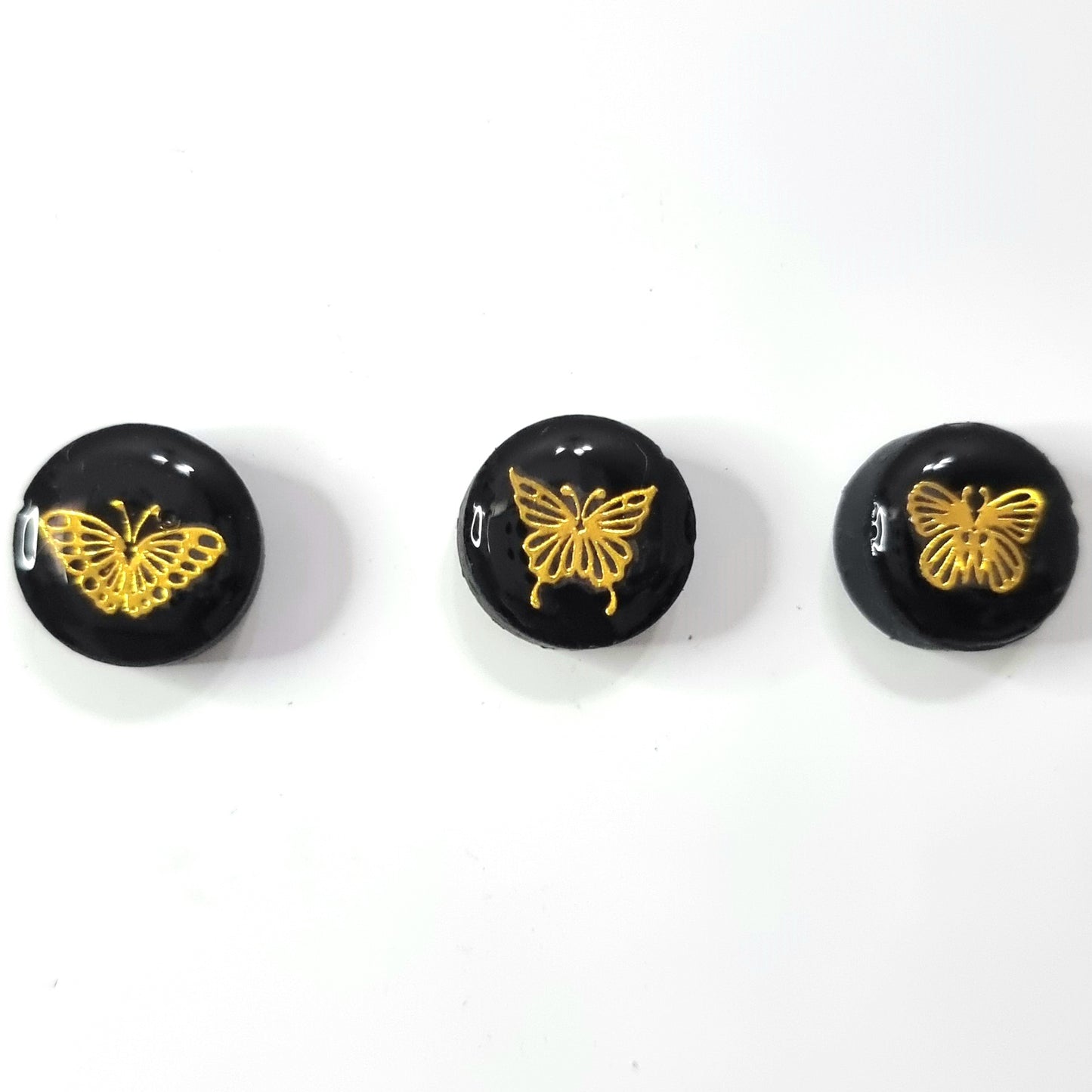 Set of 3 magnets- gold butterflies 3