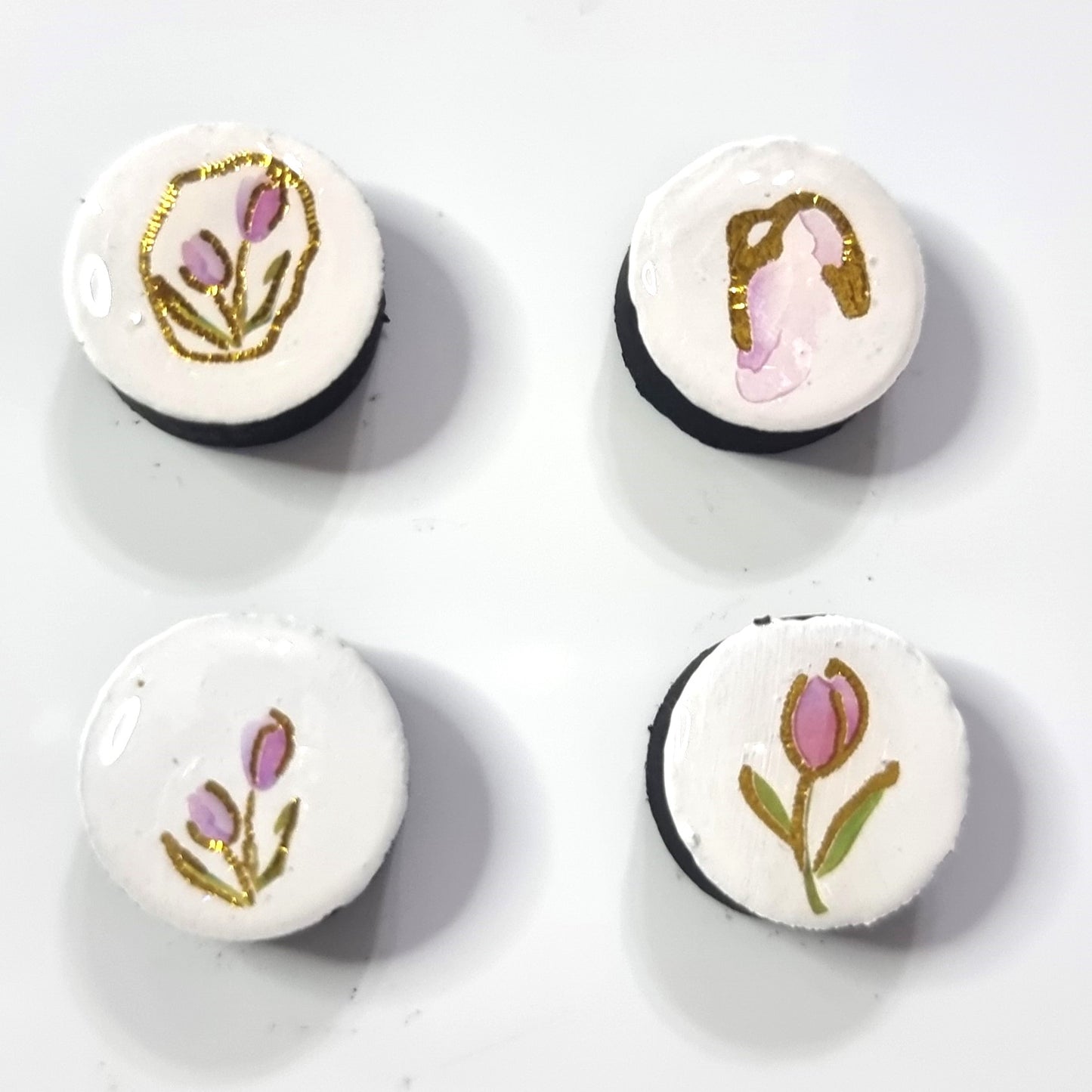 Set of 4 magnets- flowers 5