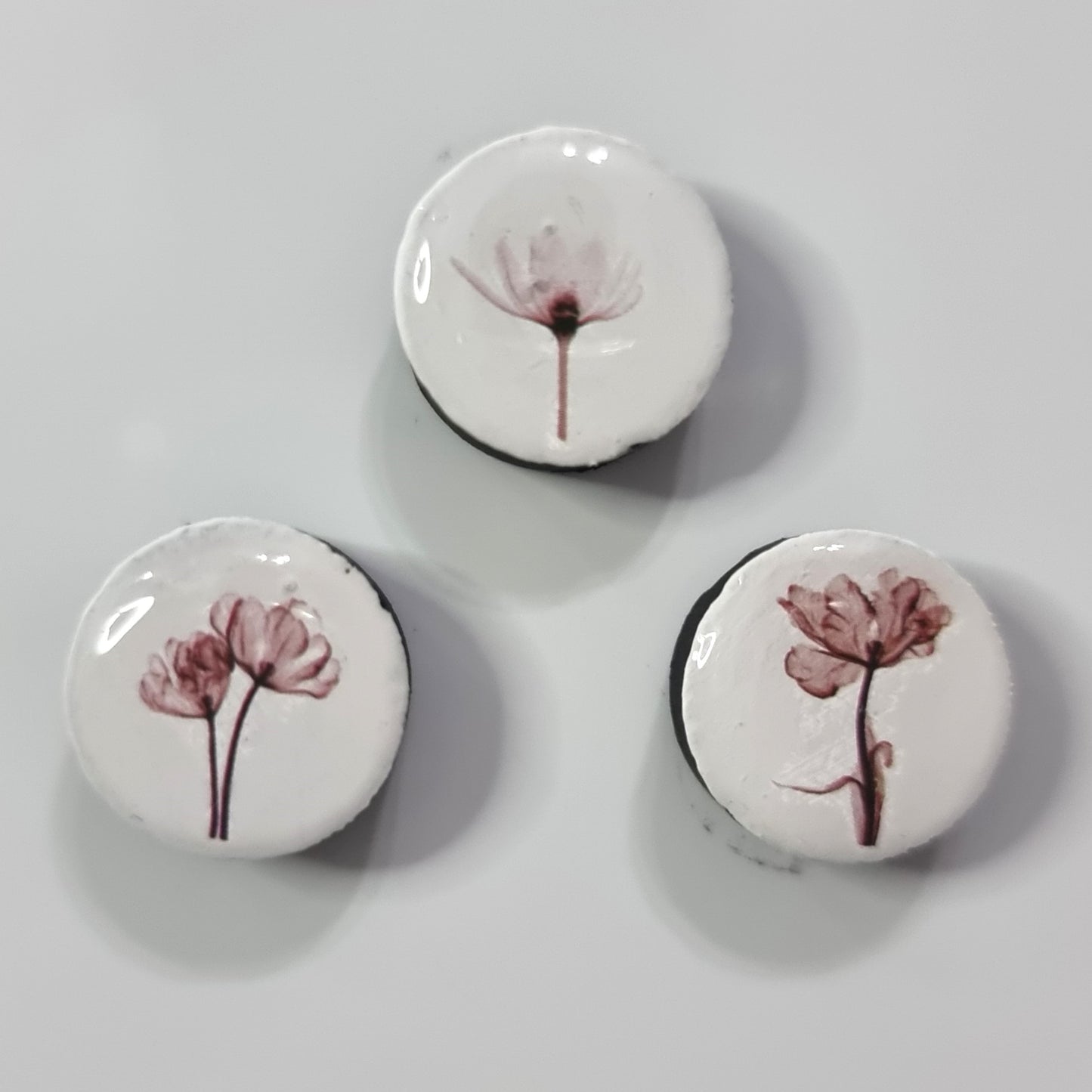 Set of 3 magnets- flowers 4