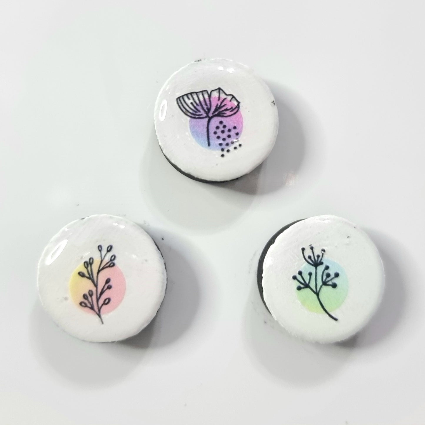 Set of 3 magnets- flowers 5