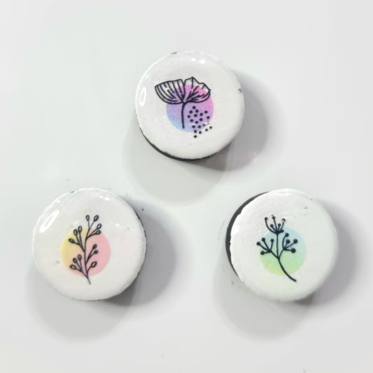 Set of 3 magnets- flowers 5