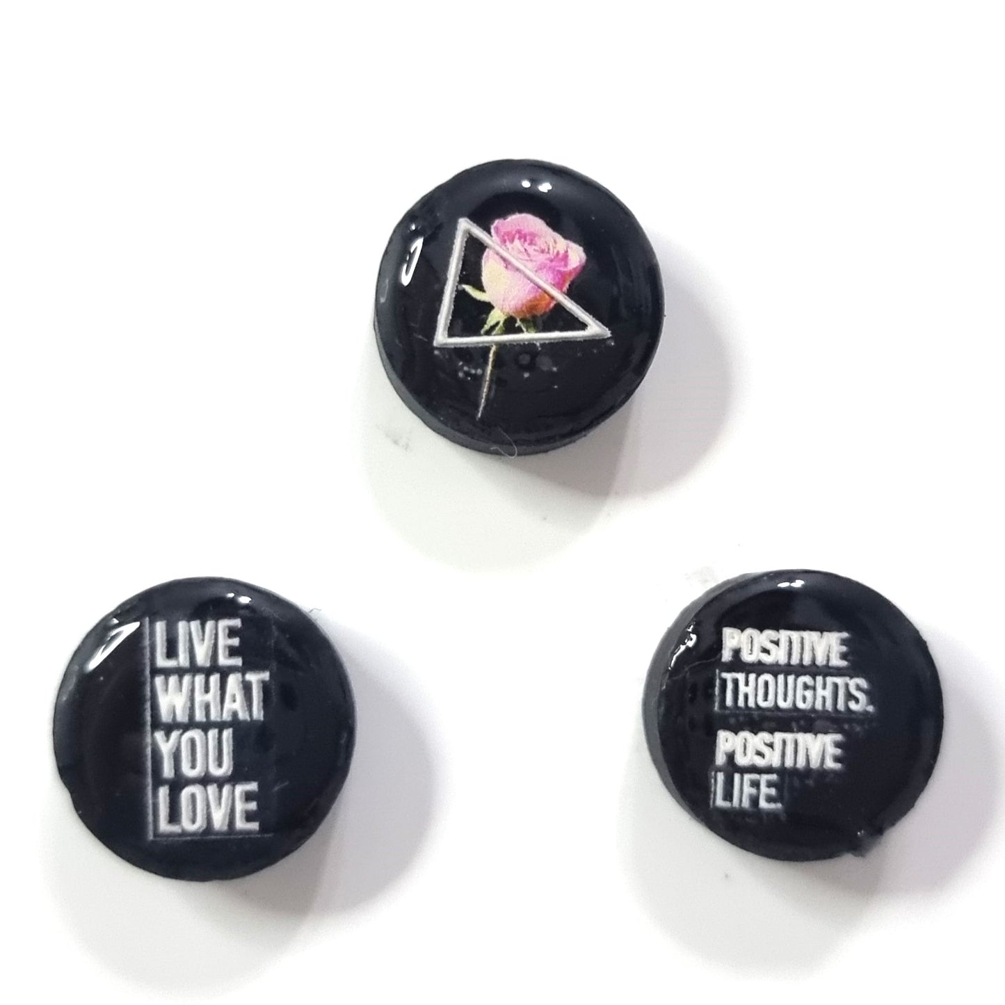 Set of 3 magnets- text