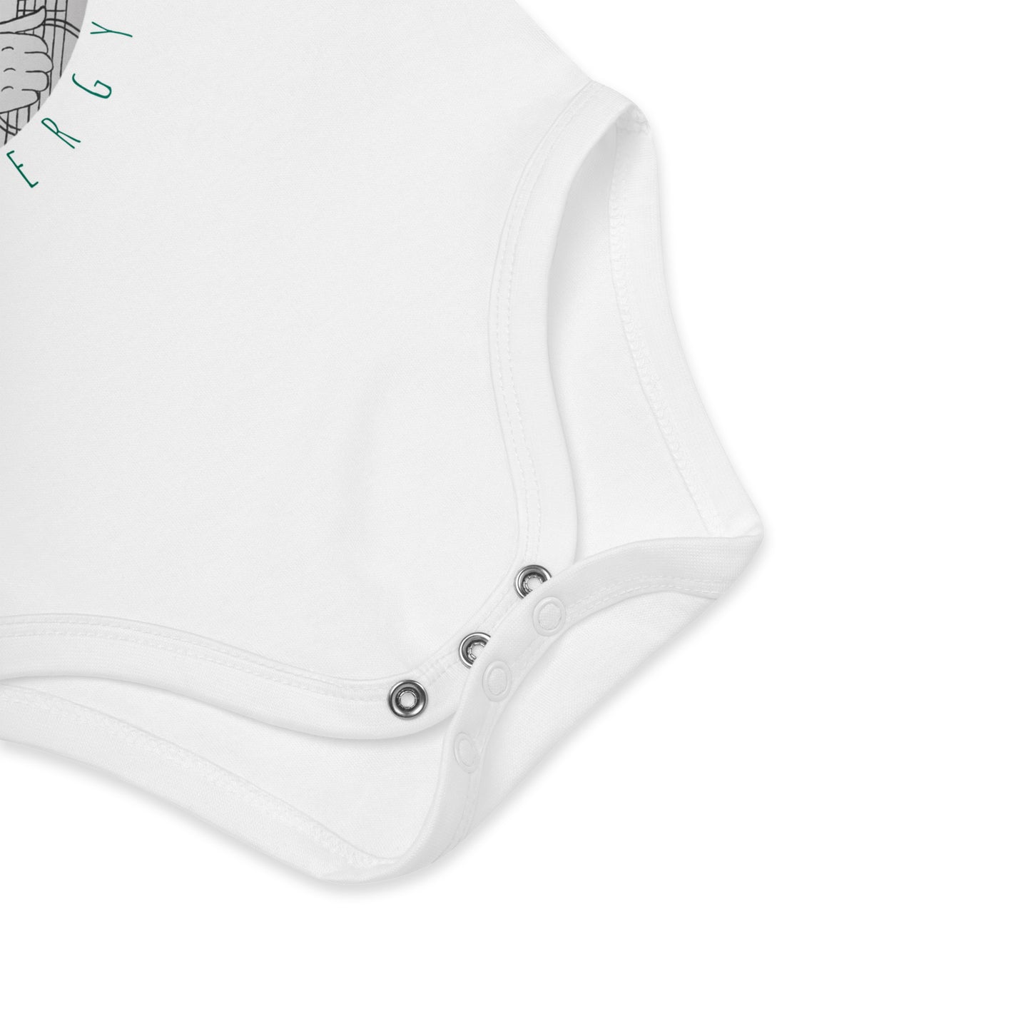 Logo on baby bodysuit