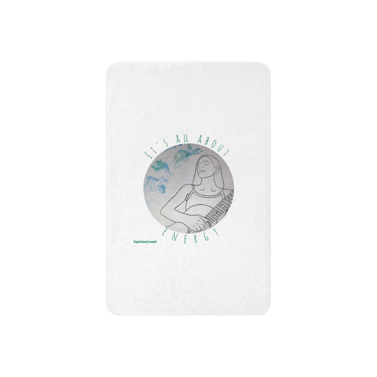 Logo on Sherpa blanket 37"X57"